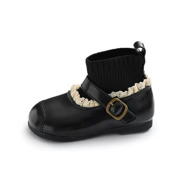 Q30 - Giày boots cho bé gái, chất liệu mũ giày bằng da tổng hợp, đế nhựa, size 22-30, không thương hiệu, NSX Wenling City Aida Shoes Co., LTD