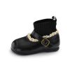 Q30 - Giày boots cho bé gái, chất liệu mũ giày bằng da tổng hợp, đế nhựa, size 22-30, không thương hiệu, NSX Wenling City Aida Shoes Co., LTD