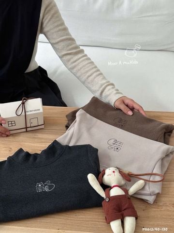 1612 - Áo giữ nhiệt mềm ấm 2 màu cho bé size 90-130