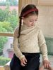 24Z007 - Áo len bé gái (áo chui đầu) dệt kim, chất liệu sợi nhân tạo, size 90-160, không thương hiệu, NSX Huzhou Zhili Kujun Clothing Co., Ltd