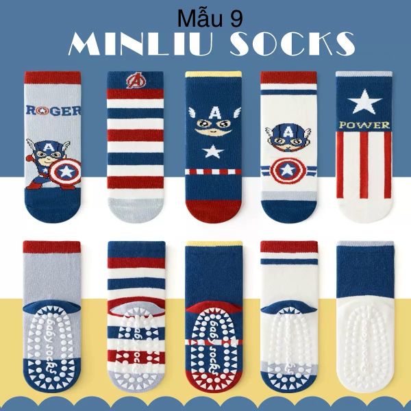 SH2511PK01 - Set 5 đôi tất Minliu Kidsocks dành cho trẻ em, chất liệu cotton+polyester+spandex, NSX Man Luu Textile Company Limited