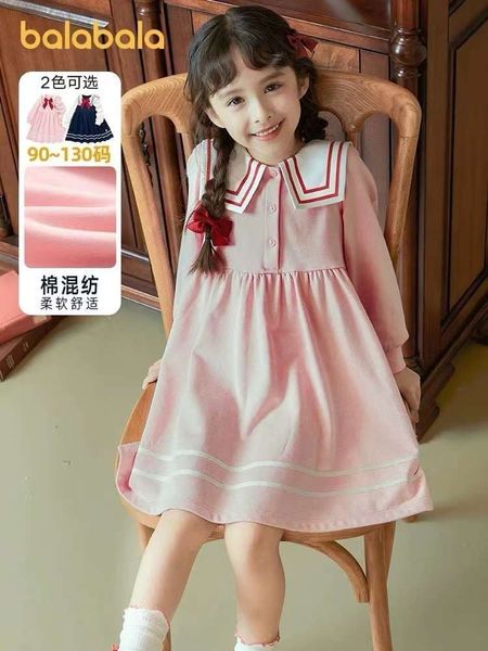 V00083 - Váy thuỷ thủ 2 màu hồng/navy bé gái size