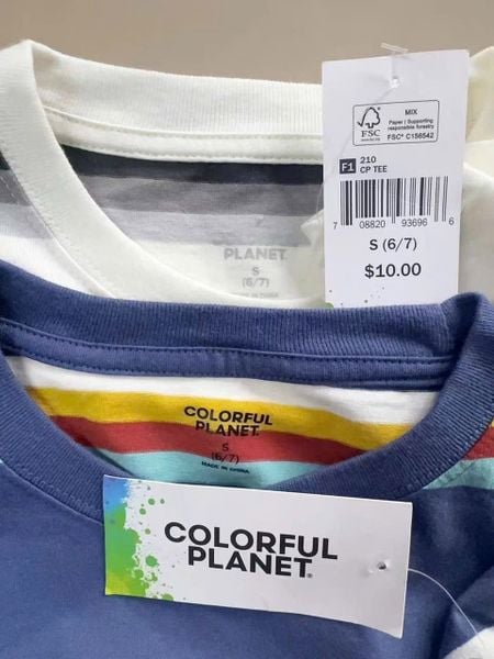 ABT79 - Áo cotton Colorful dư xịn kẻ 2 màu cho bé trai size 6-20y