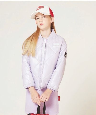AKBT10 - Áo khoác phao bomber PM 2 màu đen/tím cho bé size 120-160