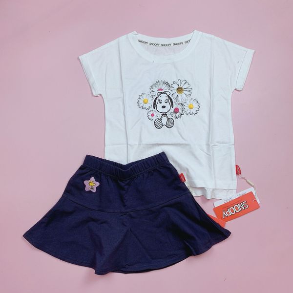 V00075 - Set áo + chân váy Snoopy dư xịn cho BG 2 màu size 110-130