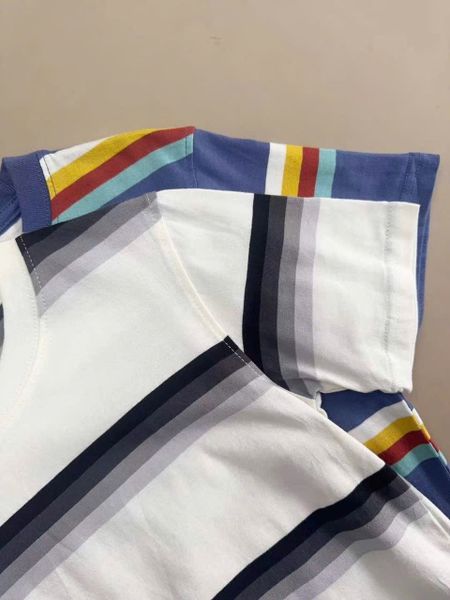 ABT79 - Áo cotton Colorful dư xịn kẻ 2 màu cho bé trai size 6-20y