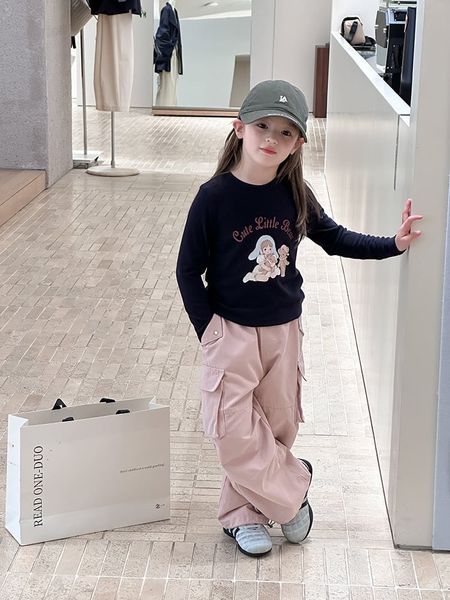 25G052 - Áo thun tăm AMBB họa tiết nhiều màu cho bé gái size 90-170