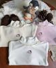 8919 - Áo thun tăm cổ 3p bèo thêu kitty nhiều màu cho bé size 110-150