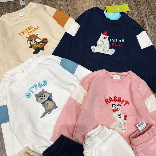 BBG20 - Bộ nỉ bông Topten Baby họa tiết động vật nhiều màu cho bé size 80-110