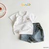 6030AHB - Áo Beemo polo cổ tàu đính mác cao su gấu size 1 - 6y