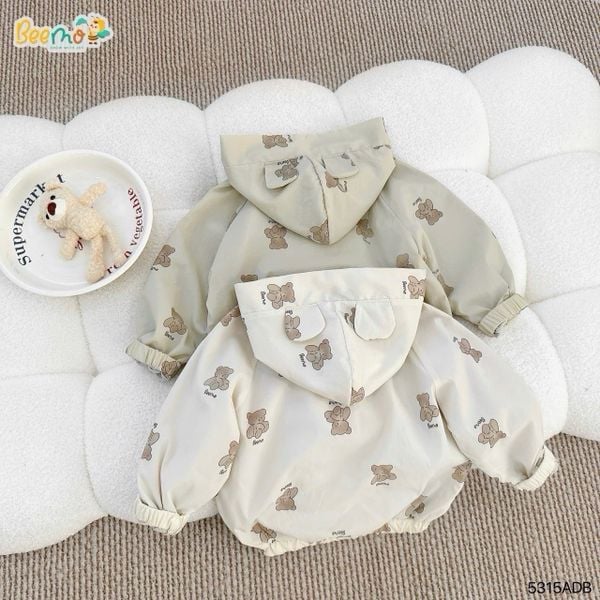 5315ADB - Áo khoác gió in tràn gấu Beemo