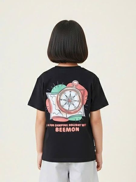 BM2602TS02 - Áo Beemon cổ tròn cotton 3 màu cho bé size 120-170