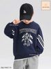 JJ 6667 - Bộ nỉ hai da Jam & Jenny áo navy robot + quần ghi bé trai size 2-12y