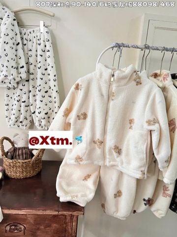 88098 - Bộ nỉ bông LNX siêu ấm nhiều màu cho bé size 90-140