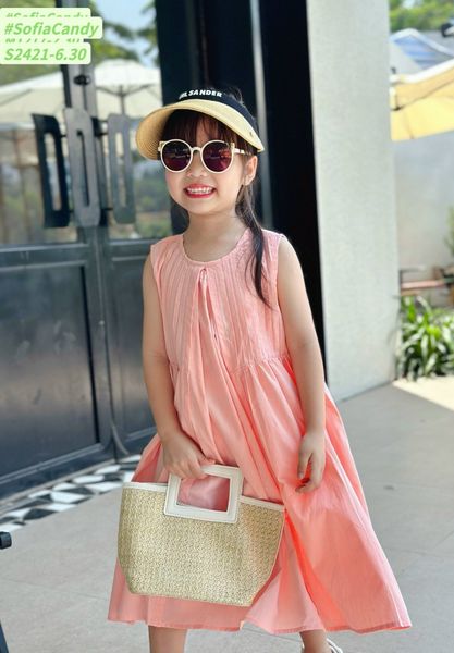 V00038 - Váy Sofia Candy sát nách hở lưng nhiều màu BG size 1-10y