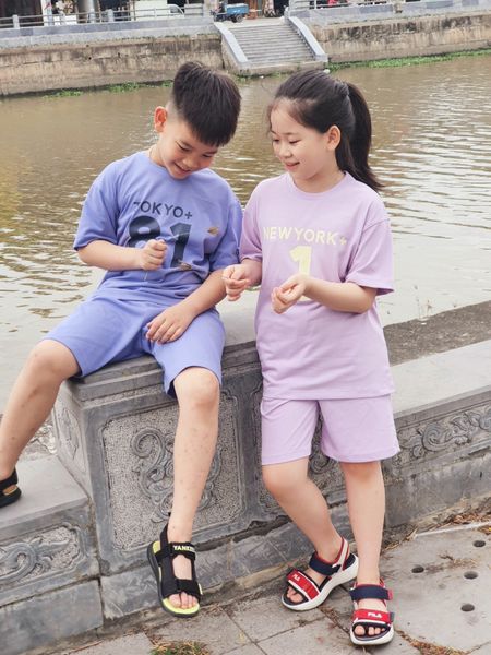 BBG34 - Bộ cotton Bee Mon Tokyo chữ số nhiều màu BTBG size 110-160