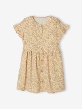 V00050 - Váy lanh hoa nhí nhiều màu BG size 2-14y