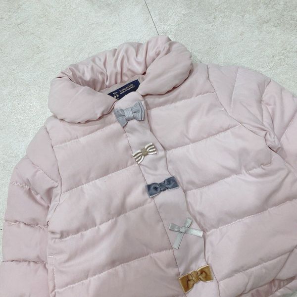 AK23 - Áo khoác phao Petitmain đính nơ siêu nhẹ 3 màu cho bé gái size 80-130