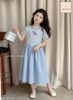 JJDCC.7602 - Đầm trẻ em Jam & Jenny kẻ xanh size 6-12y