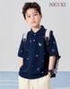 2603.81 - Áo thun Nexxi cổ bẻ họa tiết biển happy size 3-8y