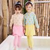 DB00059 - Bộ bơi hoa nhí dài tay + quần dài chống nắng size 100-140