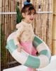 DB00059 - Bộ bơi hoa nhí dài tay + quần dài chống nắng size 100-140