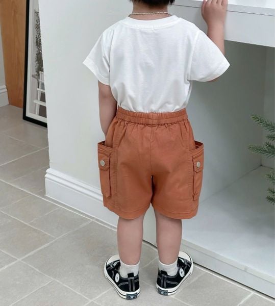6062QHB - Quần short Beemo túi hộp Little Exporer size 1-6y