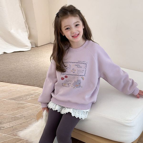 25G003 - Áo nỉ AMBB hai da nhiều màu cho bé gái size 90-170