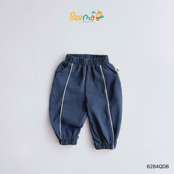 6284QDB - Quần thun Beemo bo gấu viền sọc thân 4 màu bé trai size 1-6y