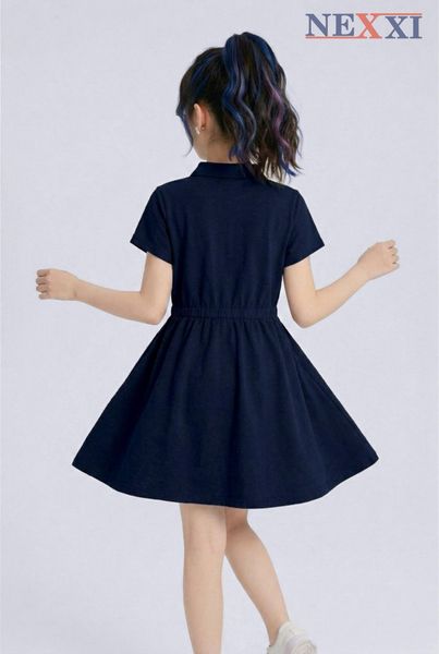 2509.81 - Váy thun Nexxi polo cá sấu rút eo in cún Puppy size 3-8y