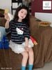 MLSBCC.7806 - Bộ Melisa áo kẻ in hello kitty + chân váy trắng ren size 2-12y