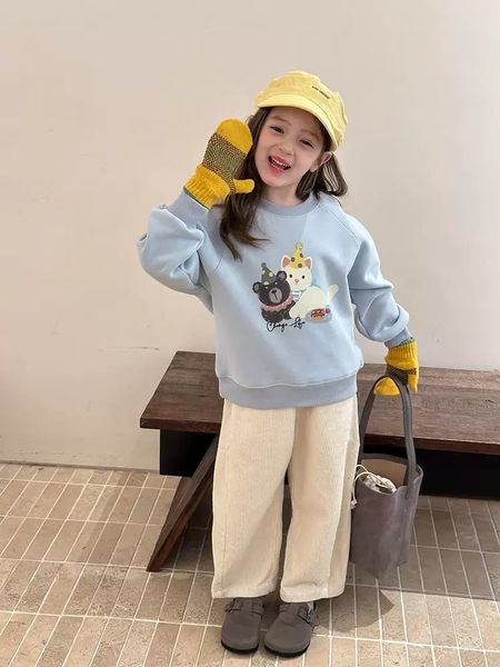 25G003 - Áo nỉ AMBB hai da nhiều màu cho bé gái size 90-170