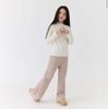 QBG03 - Quần nỉ len bebezoo ống loe thêu trái tim nhiều màu cho bé size 100-160