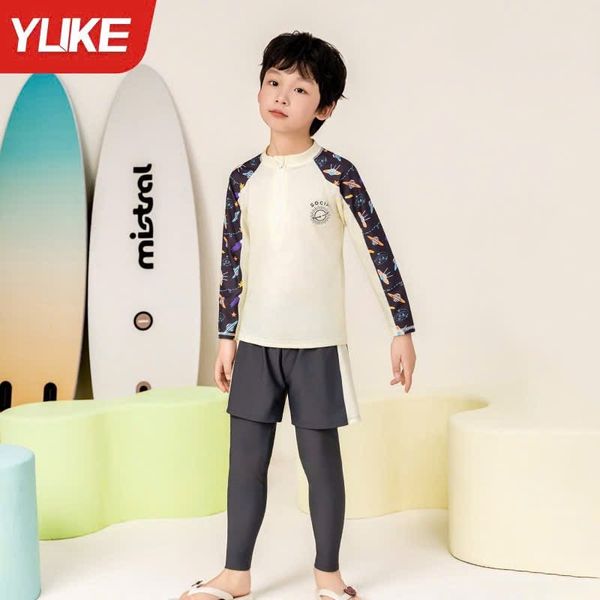 1177 - Bộ bơi YUKE dài tay, quần dài chống nắng bé trai size XL-6XL