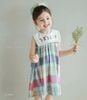 LC1894 - Váy Lennco kẻ caro sắc màu cổ yếm size 1-10y
