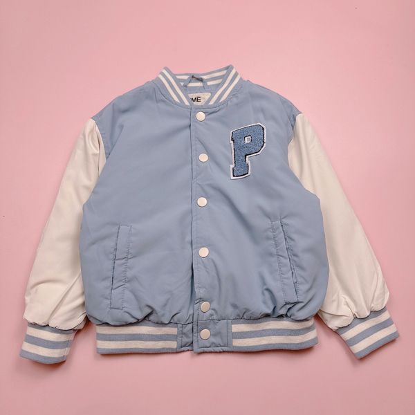 AKBT66 - Áo khoác bomber phao Lime Kids thêu chữ nhiều màu BTBG size 2-6y