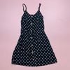 V00051 - Váy lanh hai dây 2 màu chấm bi BG size 5-14y (form bé)