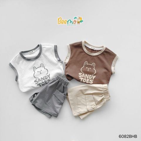 6082BHB - Set bộ Beemo áo sát nách Sanday Bear size 1-6y