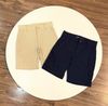 QBT12 - Quần short Quick Dry ONV mềm co giãn màu đồng phục be/navy cho bé size 5-20y
