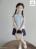 MLSBCC.7408 - Bộ Melisa áo xanh cánh tiên + chân váy chấm bi navy size 2-12y