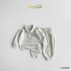 6197BDB - Bộ polo Beemo vải thun Be Happy trơn 3 màu bé trai size 1-7y