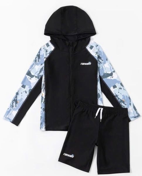 YY1189 - Bộ bơi rời YUKE áo dài tay liền mũ Forward 3 màu  + quần size XL - 6XL (120-170)