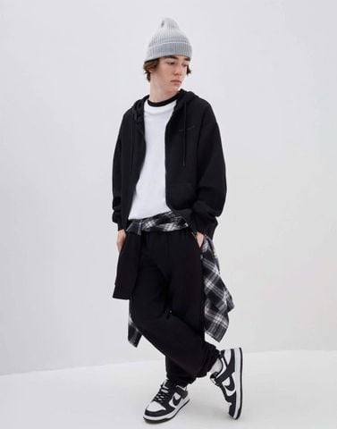 QBT04 - Quần jogger nỉ bông GGJJ 2 màu ghi/đen cho bé size 6-14y