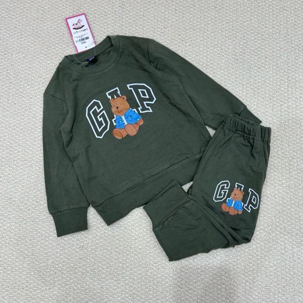 BBT16 - Bộ cotton vải dư in hình gấu cho bé size 1 - 8y