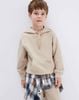 BBT06 - Bộ nỉ bông hoodie GGJJ 2 màu be/xanh bé trai size 2-8y