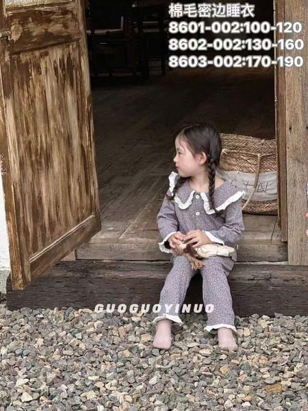 BBG10 - Bộ Pyjama vải thun GuoguoYinuo nhiều màu cho bé gái size 100-190