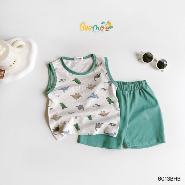 6013BHB - Bộ cotton Beemo in tràn size 1-5y