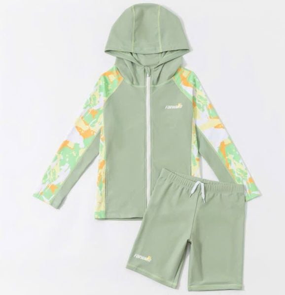 YY1189 - Bộ bơi rời YUKE áo dài tay liền mũ Forward 3 màu  + quần size XL - 6XL (120-170)