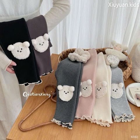 6332 - Quần legging lót nỉ nhiều màu cho bé size 90-130