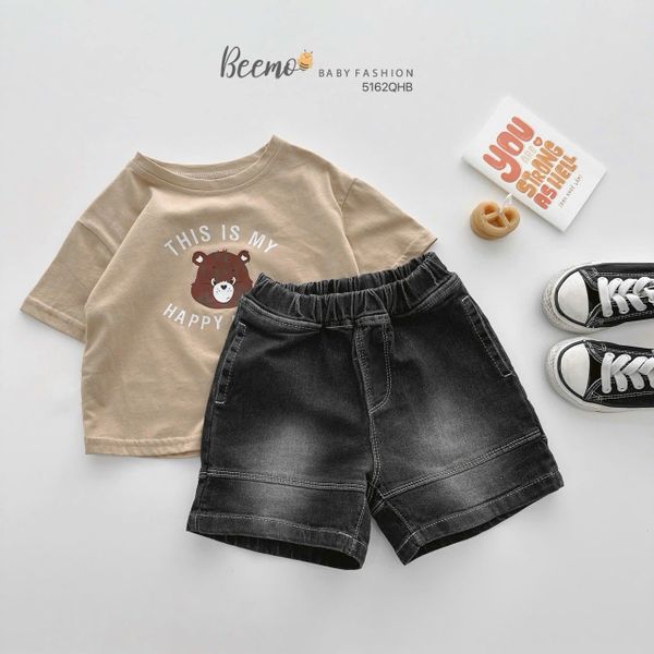 5162QHB - Quần jean Beemo đường viền gấu xanh size 80-130